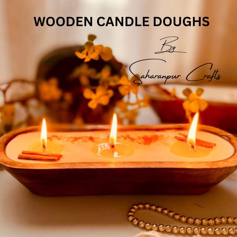 wooden candle doughs
